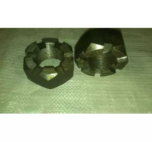 Гайка вала ДМТ (корончатая). Запчасти к боронам ДМТ, Гайка вала ДМТ (корончатая). Запчасти к боронам ДМТ,