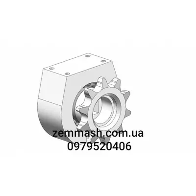 Корпус подшипника в сборе с звездой (лоток зерновой)